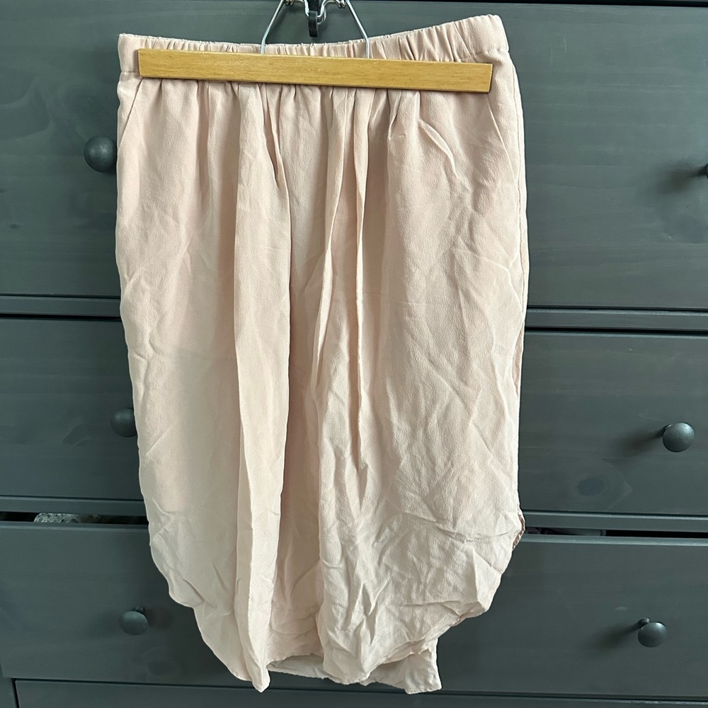 Madewell Cream Bubble Midi Skirt